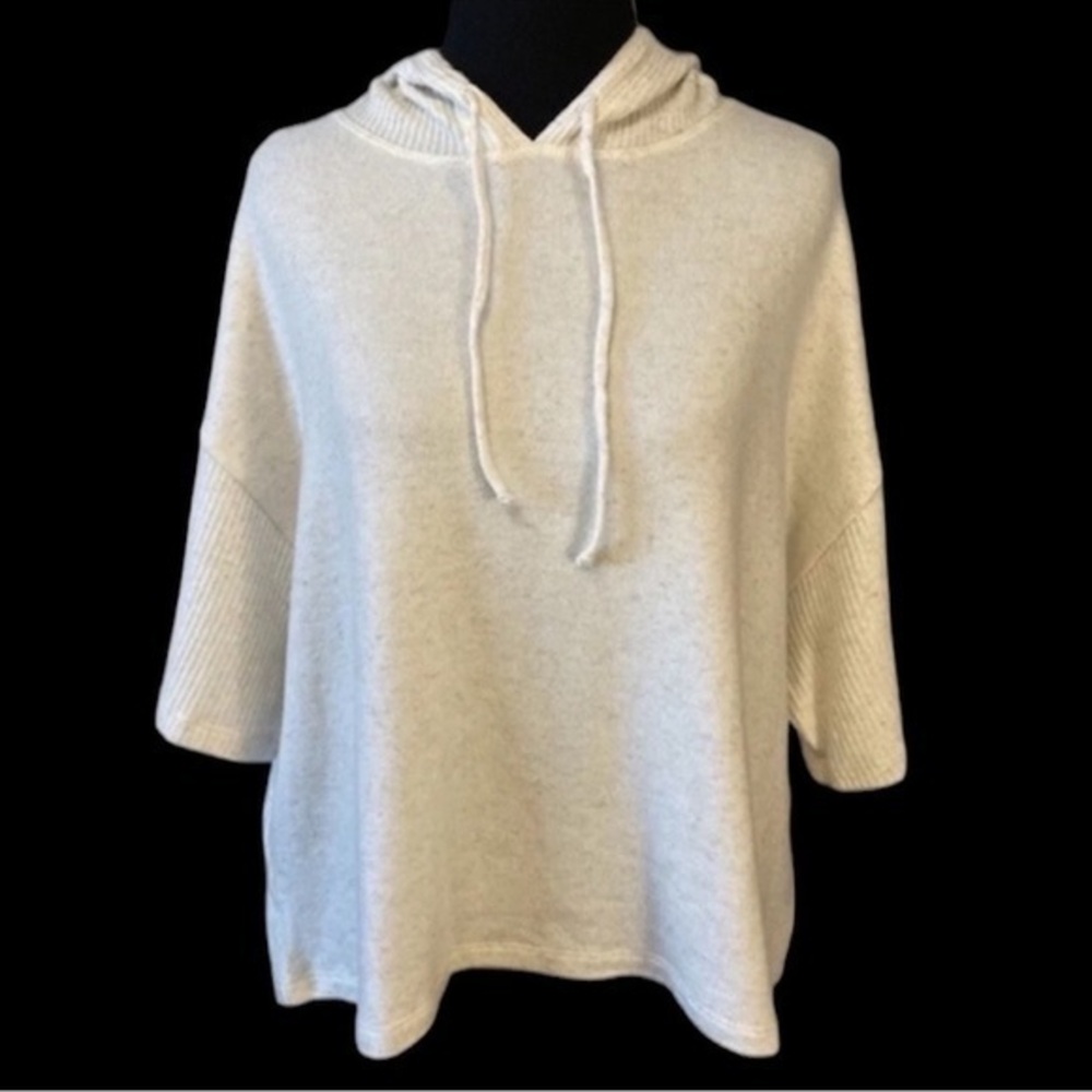 JOHNNY WAS CALME Hooded Cozy Linen Blend Tee